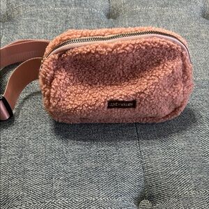 Luxe+Willow Pink Sherpa Crossbody Bag